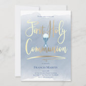 FAUX Gold folie script | Eerste mededeling Kaart (Voorkant)