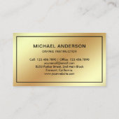Faux Gold Folie Scuba Duikinstructeur Visitekaartje (Achterkant)