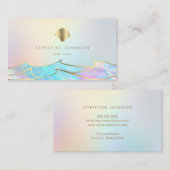Faux Gold folie Seashell logo Visitekaartje (Voorkant / Achterkant)