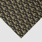 Faux Gold Folie Treble Clef Muzikaal Weefsel Papie Tissuepapier (Detail)