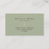 Faux Gold folie Treble visitekaartje (Achterkant)