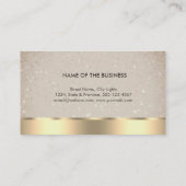 Faux Gold Folie Web Professioneel Minimaal Elegant Visitekaartje (Achterkant)