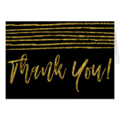 Faux Gold Folie Wedding Bedankt Card (Voorkant Horizontaal)