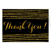 Faux Gold Folie Wedding Bedankt Card (Voorkant Horizontaal)