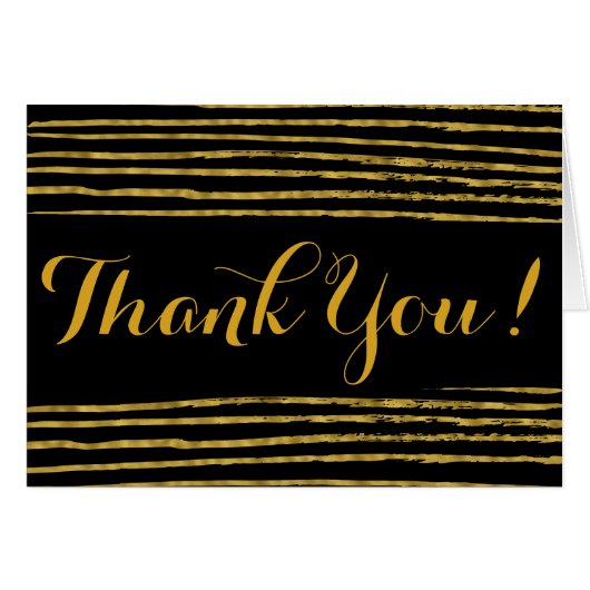 Faux Gold Folie Wedding Bedankt Card (Voorkant Horizontaal)