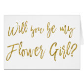 Faux Gold Folie Wedding Bloemenmeisje (Voorkant Horizontaal)