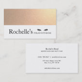 Faux Gold Folie Wimper Extensies Salon Visitekaartje (Voorkant / Achterkant)