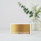 Faux Gold Folie Wit Lijst Oorbel Display Visitekaartje (Staand voorkant)
