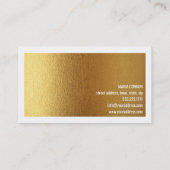 Faux Gold Folie Wit Lijst Oorbel Display Visitekaartje (Achterkant)