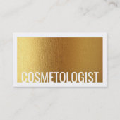 Faux Gold Folie Wit Lijst Oorbel Display Visitekaartje (Voorkant)