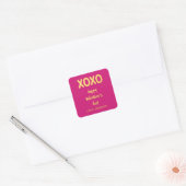 Faux Gold Folie XOXO | VALENTIJNSDAG STICKER (Envelop)