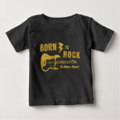 Faux Gold Funny Geboren om te Rock Mums World Guit (Voorkant)