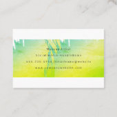 Faux Gold geborsteld met afbeelding monogram Visitekaartje (Achterkant)