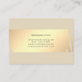 Faux Gold geborsteld met Chic Monogram / Beige Visitekaartje (Achterkant)