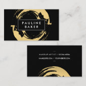 Faux Gold Geborsteld met Zwart Wit Label Variatie (Voorkant / Achterkant)