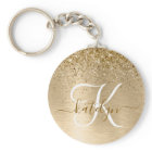 Faux Gold geborsteld metaal Glitter Print Monogram