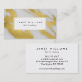 Faux Gold-gemarmerde Abstracte legance Visitekaartje (Voorkant / Achterkant)