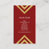 Faux Gold Geometric Beauty Blogger Social Media Visitekaartje (Achterkant)