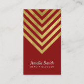 Faux Gold Geometric Beauty Blogger Social Media Visitekaartje (Voorkant)