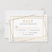 Faux Gold Geometric Lijst Wedding Buffet RSVP (Voorkant)