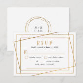 Faux Gold Geometric Lijst Wedding Buffet RSVP (Voorkant / Achterkant)