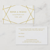 Faux Gold Geometric op White | Verwijzing (Voorkant / Achterkant)