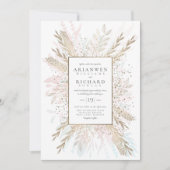 Faux gold Gilded Meadow Invitation Kaart (Voorkant)