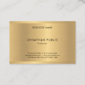 Faux Gold Glamor Sjabloon Moderne Luxurie Visitekaartje (Achterkant)