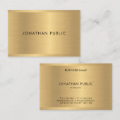 Faux Gold Glamor Sjabloon Moderne Luxurie Visitekaartje (Voorkant / Achterkant)