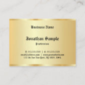 Faux Gold Glamor Sjabloon Oude tekst op maat Visitekaartje (Achterkant)