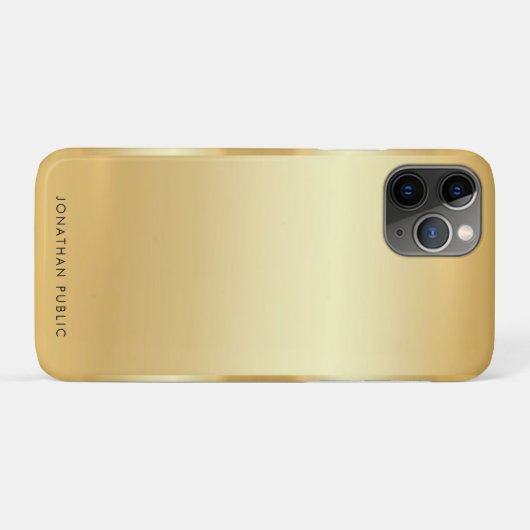 Faux Gold Glamor Trendy Modern Sjabloon Elegant Case-Mate iPhone Case (Achterkant (horizontaal))