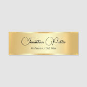 Faux Gold Glamor Typography Script Name Custom Naamplaatje (Voorkant)