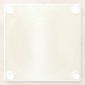 Faux Gold Glamour Blank Sjabloon Custom Elegant Glazen Onderzetter (Achterkant)