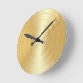 Faux Gold Glamoureus Elegant Trendy Sjabloon Small Ronde Klok (Hoek)