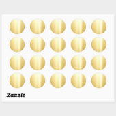 Faux Gold Glamoureuze Blank Sjabloon Elegant Ronde Sticker (Vel)