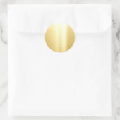Faux Gold Glamoureuze Blank Sjabloon Elegant Ronde Sticker (Tas)