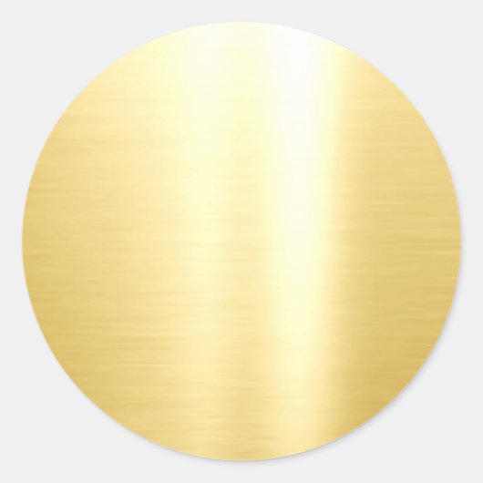 Faux Gold Glamoureuze Blank Sjabloon Elegant Ronde Sticker (Voorkant)