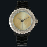 Faux Gold Glamoureuze Elegant Trendy Sjabloon Horloge<br><div class="desc">Faux Gold Glamoureuze Elegante Trendy Sjabloon Vrouwen Horloge.</div>