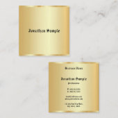 Faux Gold Glamoureuze persoonlijke Sjabloon Oude t Vierkante Visitekaartje (Voorkant / Achterkant)