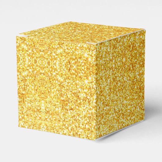 Faux Gold Gliiter Kijk Moderne Sjabloon Elegant Bedankdoosjes (Voorkant Zijde)