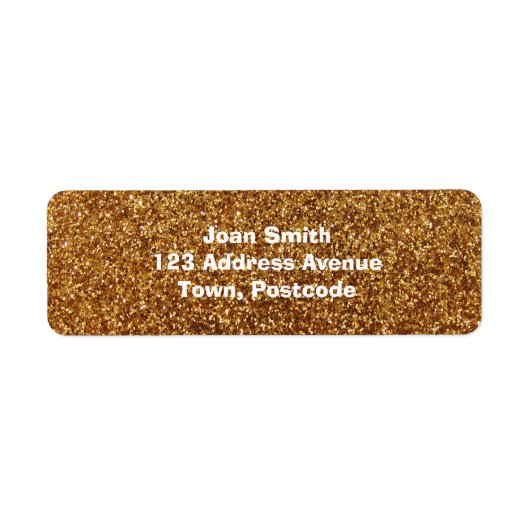 Faux Gold glitter-afbeelding Etiket (Voorkant)