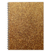 Faux Gold glitter-afbeelding Notitieboek (Voorkant)