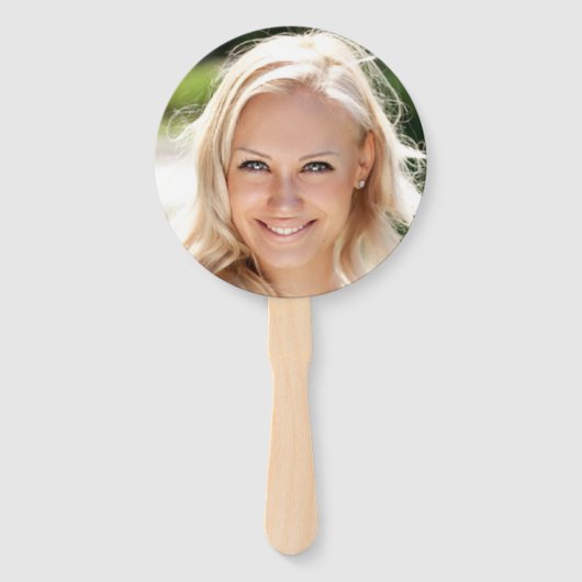 Faux Gold Glitter Afstuderen Foto Afstuderen Handwaaier (Achterkant)