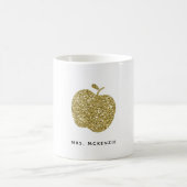 Faux Gold Glitter Apple | Mok voor leerling-koffie (Center)