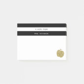 Faux Gold Glitter Apple Teacher Post-it Notes (Voorkant)