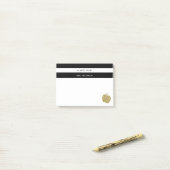 Faux Gold Glitter Apple Teacher Post-it Notes (Op bureau)