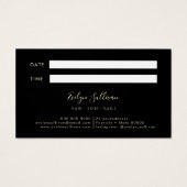 Faux Gold glitter Appointment Card Visitekaartje (Achterkant)