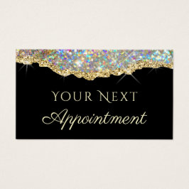 Faux Gold glitter Appointment Card Visitekaartje