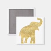 Faux Gold Glitter baby olifant Magneet (Voorkant / Achterkant)