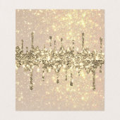faux gold glitter background visitekaartje (Binnenkant ongevouwen)